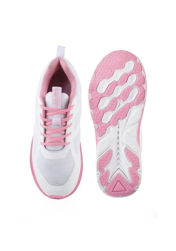 Bacca Bucci White Pink Sprint Mystique High-Performance Athletic Sneakers for Women | Best Price UAE